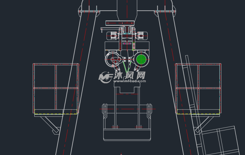 電動葫蘆門式抓鬥起重機2t12m總圖