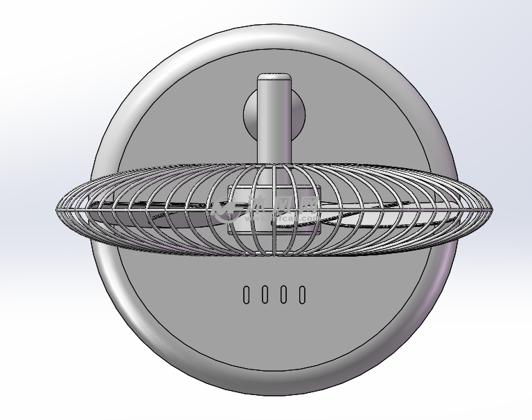 台式电风扇模型图 - 家用电器图纸 - 沐风网