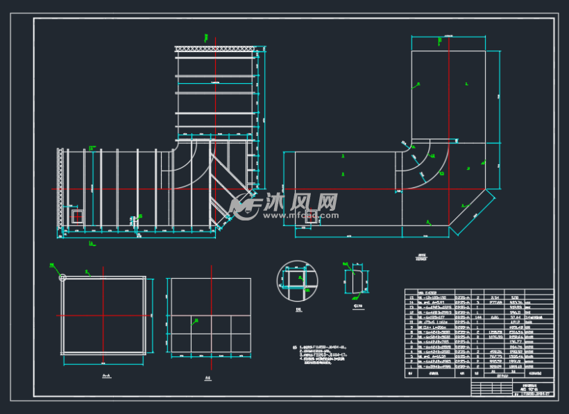 600t锅炉湿法脱硫出口烟气烟道安装图