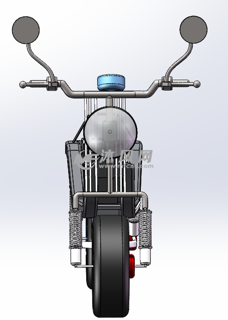 新型锂电池防爆电动自行车前视图