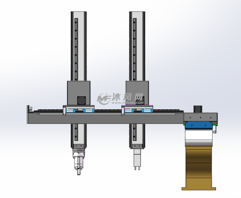 取料桁架机械手 - 机器人模型图纸 - 沐风网