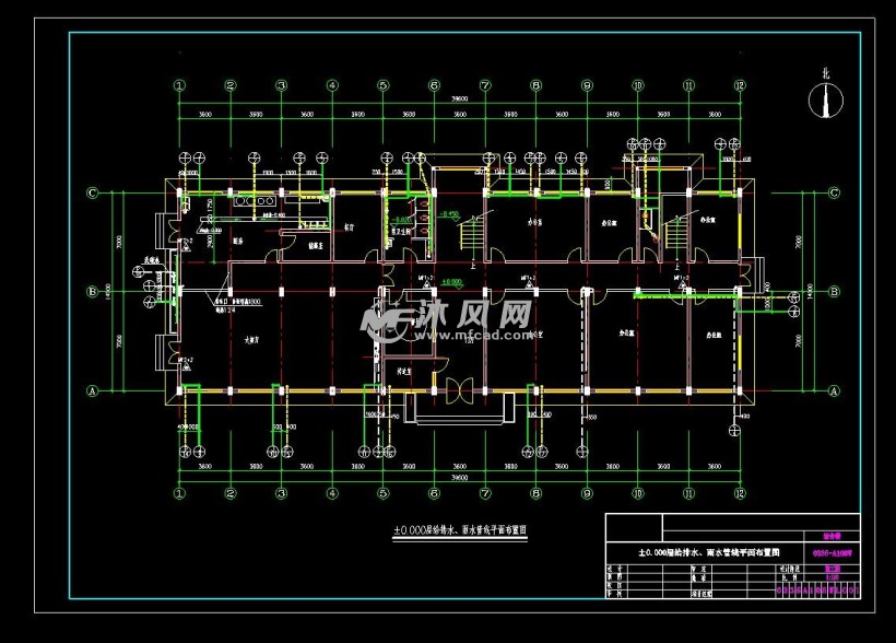 雨水管线平面布置图