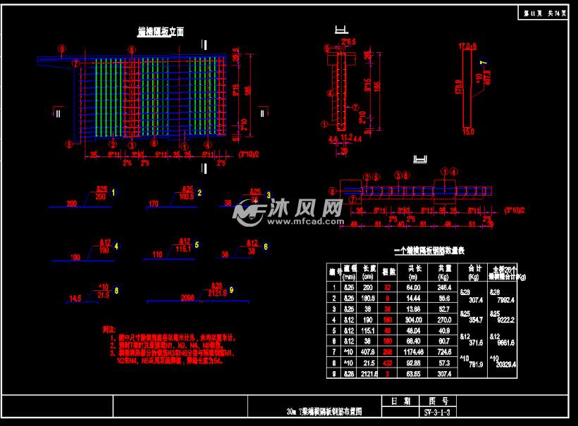 預應力t梁橋先簡支後連續- 公路橋樑圖圖紙 - 沐風網