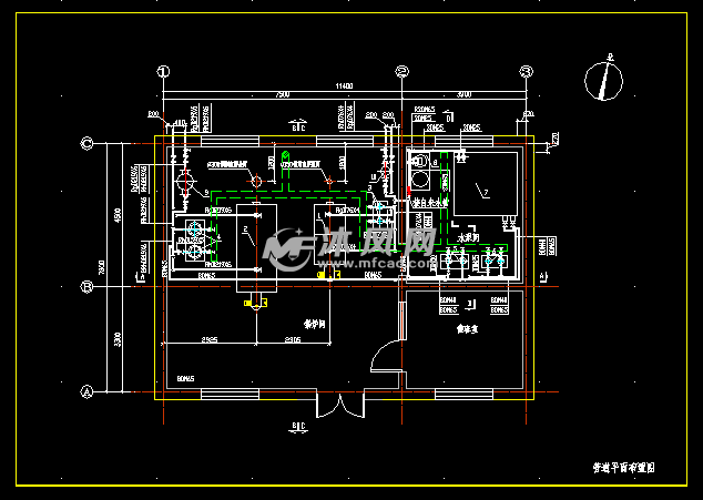 锅炉房管道布置平面图