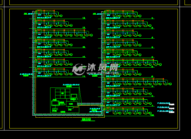 某楼电视监控系统- 电气工程图纸 - 沐风网