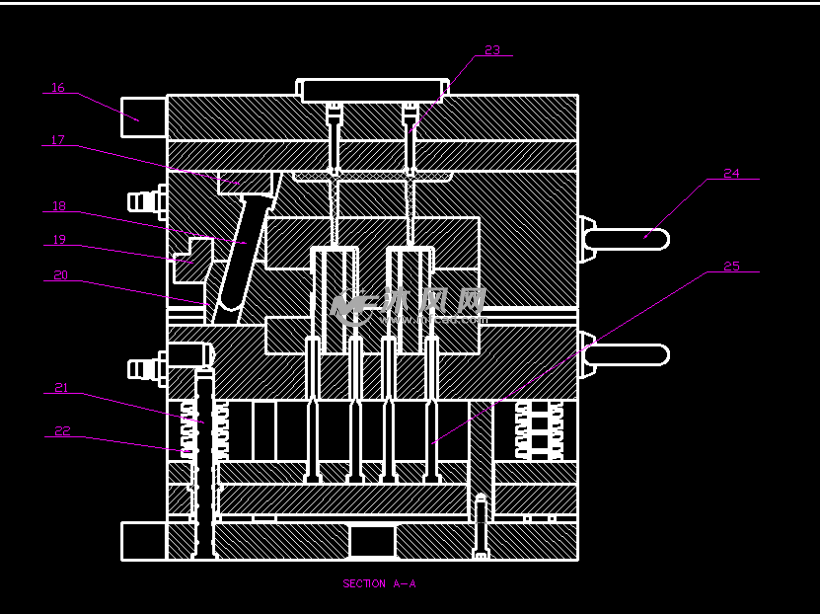 手機充電器外殼注塑模具ugcad