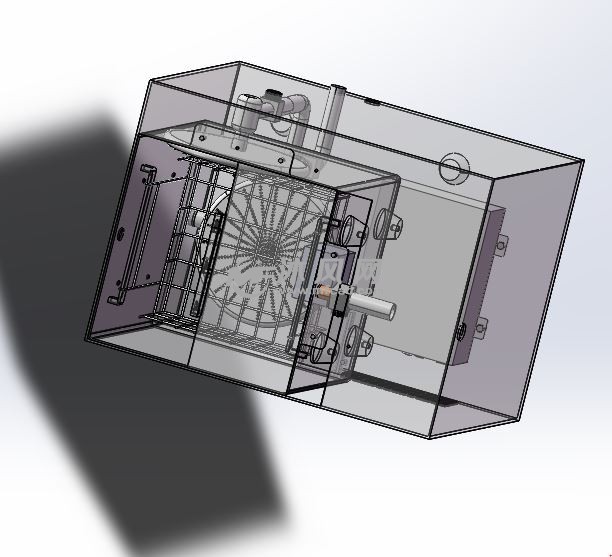 衣物烘干箱轴测透视图