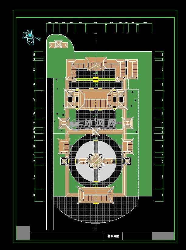 厦门某寺庙图纸- 景观及古建筑图纸 - 沐风网