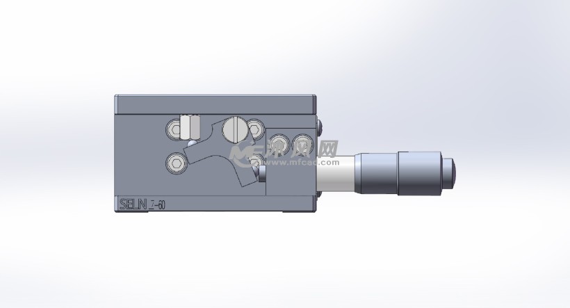 模型採用solid works2016設計,非常適合學習下載.微調機構軸測圖