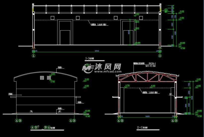 某15米跨钢筋混凝土装粮仓结构设计图
