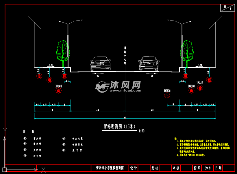 [贵州]市政道路综合管网设计图