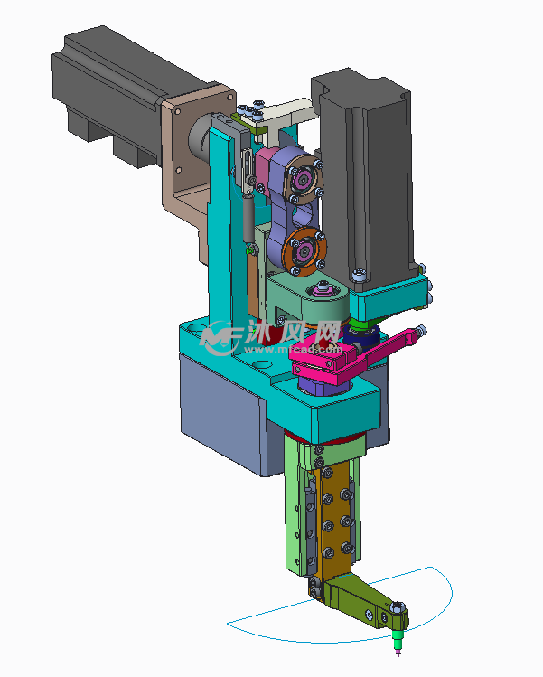 固晶贴片点胶摆臂机构
