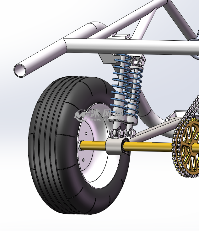 钢管卡丁车(含stp格式和材料清单) - 专用车图纸 - 沐风网