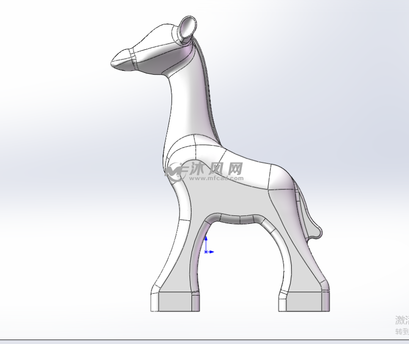 长颈鹿三维设计模型前视图