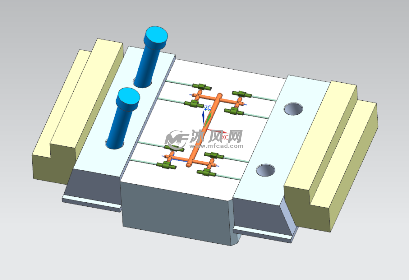 斜滑块抽芯机构动画图片