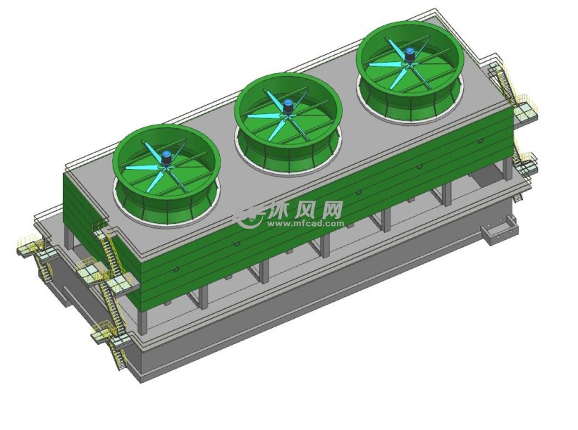 冷却塔装置俯视图