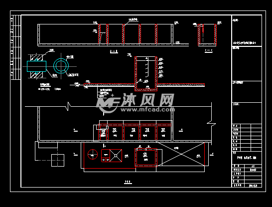氣浮芬頓sbr工藝廢水處理cad圖紙