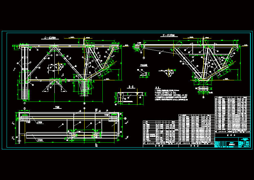 主井井架cad圖紙