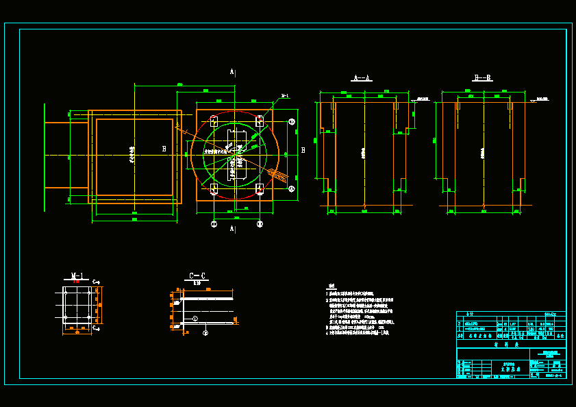 主井井架cad圖紙