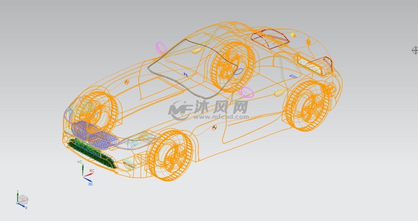 ug宝马z4三维模型 - 乘用车图纸 - 沐风网