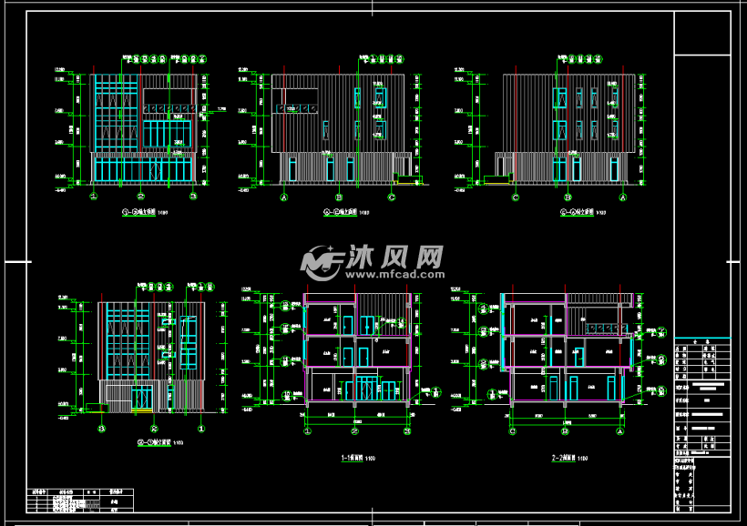 23棟低層辦公樓建築結構專業施工圖