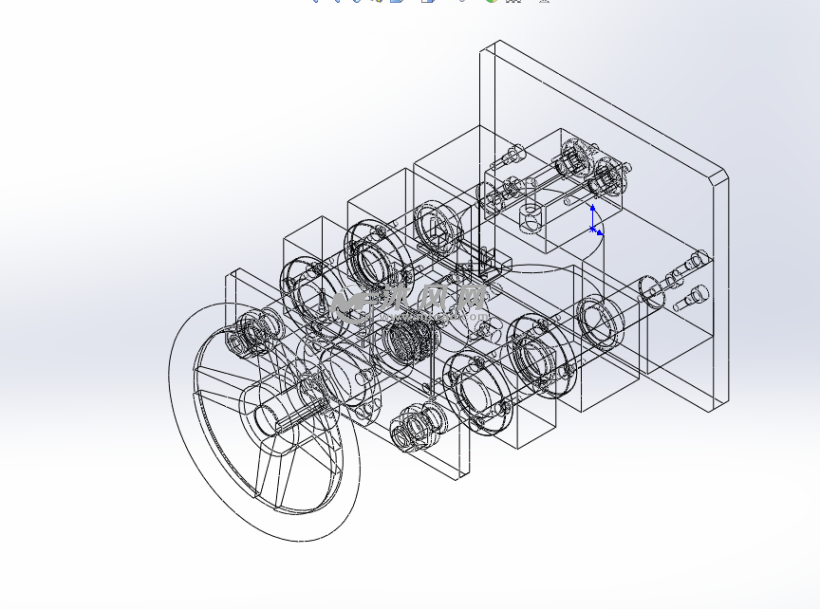 压缩夹具模型线框图