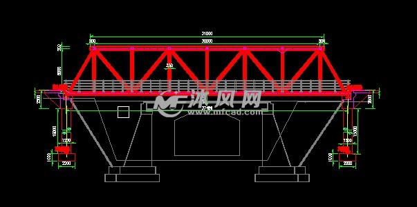 5m桁架橋整套cad圖紙 邁達斯計算模型,主橋計算跨徑為37.