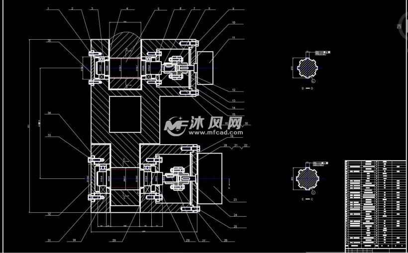 六自由度液壓焊接機械手關鍵部件-大臂裝配圖