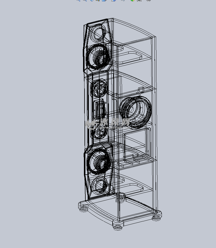 扬声器设计三维模型
