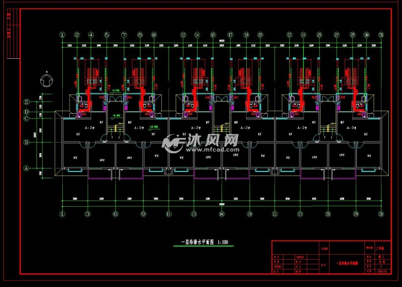 河南某住宅楼水暖系统设计图