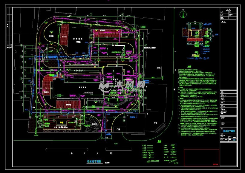 排水总平面图