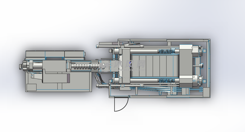 注塑机俯视图图片