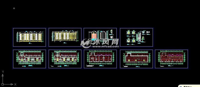 圖紙介紹的是一種居民小區常用的三單元多層樓建築結構設計,圖紙樓是