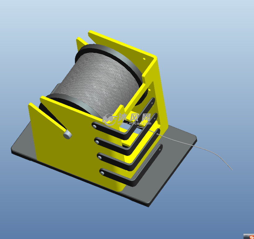 焊錫線軸架3d模型圖