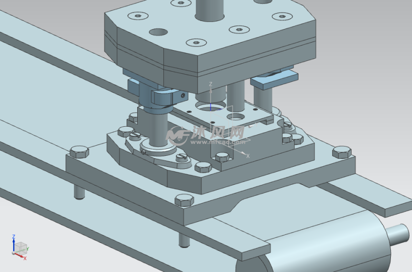 连续级进模冲压模模型- 冲压模具图纸 - 沐风网