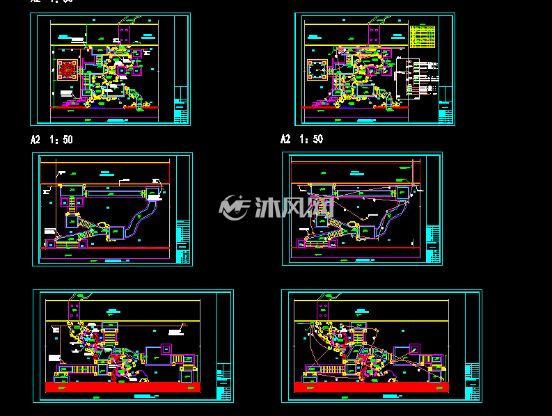 广西半岛花园沿江边景观环境施工图