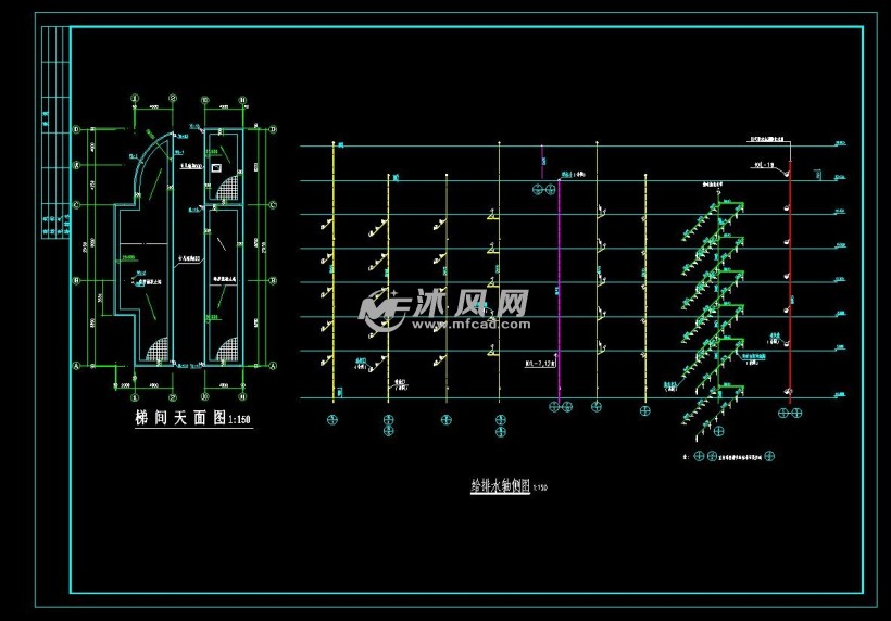 给排水轴侧图