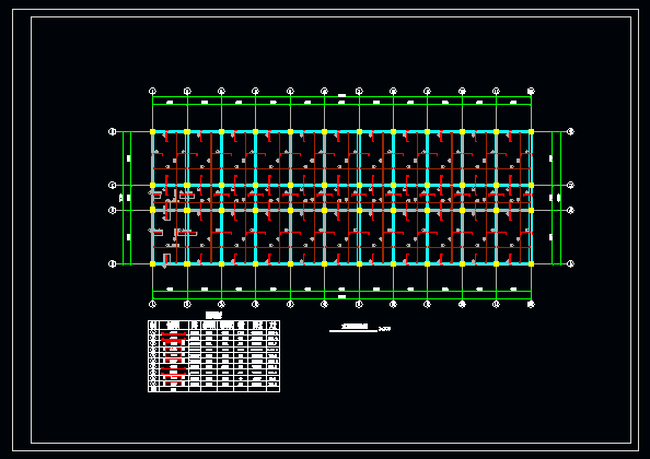 顶层板配筋图-结构图