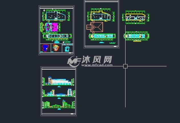 一份某地校園招待所教工食堂二者為一體建築設計圖,圖紙中主要包括:教