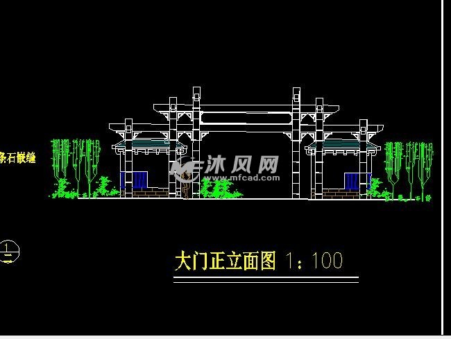 东夷文化公园门碑及立墙结构