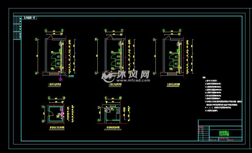 室内给排水一层平面图图纸参数图纸id: 1083766图纸格式:dwg图纸版本