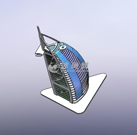 迪拜塔设计 - 建筑模型图纸 - 沐风网