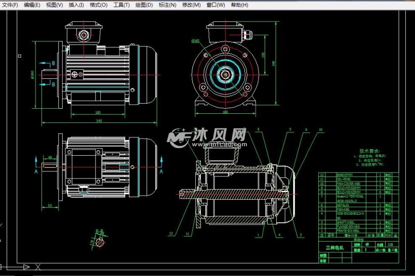 a2 三相電機 組件圖a2 泵體 零件圖壓縮包展示1轉6分接頭,密封墊 零件