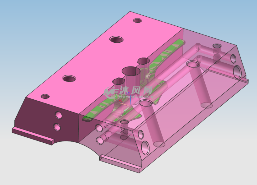 毛刷把手注塑模具结构设计