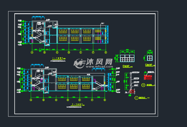 大型水果糖厂8千平米2层框架结构厂房建筑- 工农业建筑图纸 - 沐风网