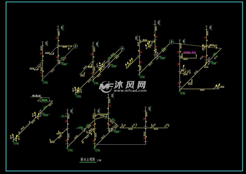 某学校浴池给排水设计图