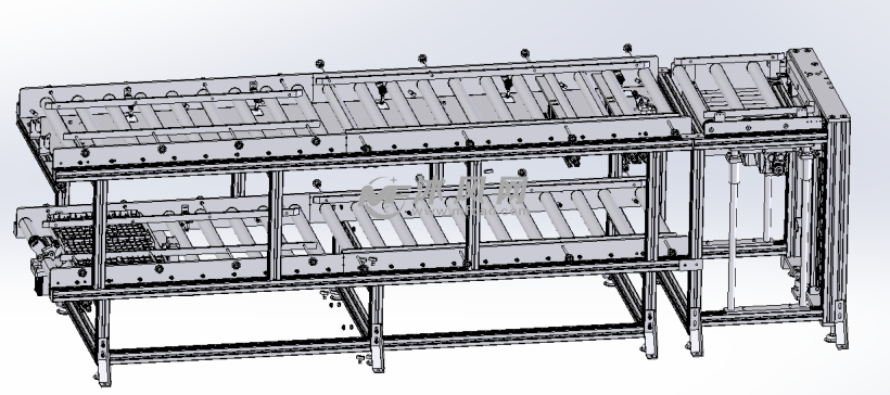 可升降的双层滚筒线