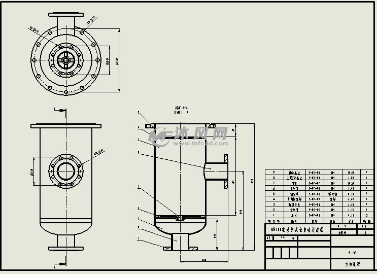 过滤器筒体图纸