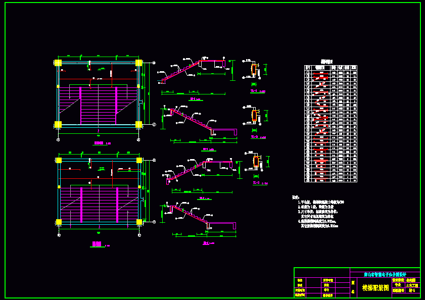 楼梯平台钢筋配筋图图片