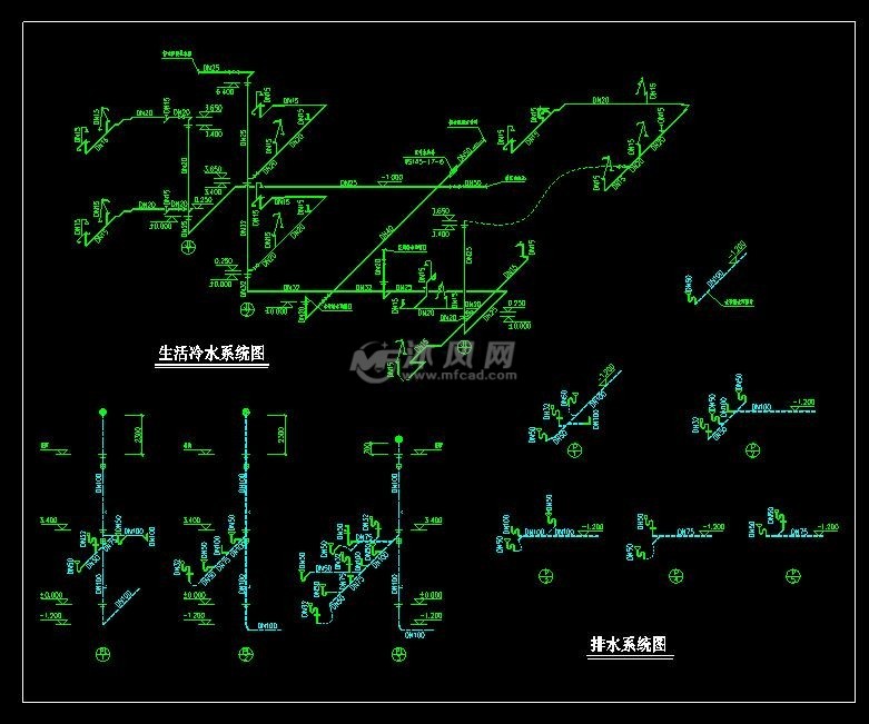 广东某别墅给排水施工图